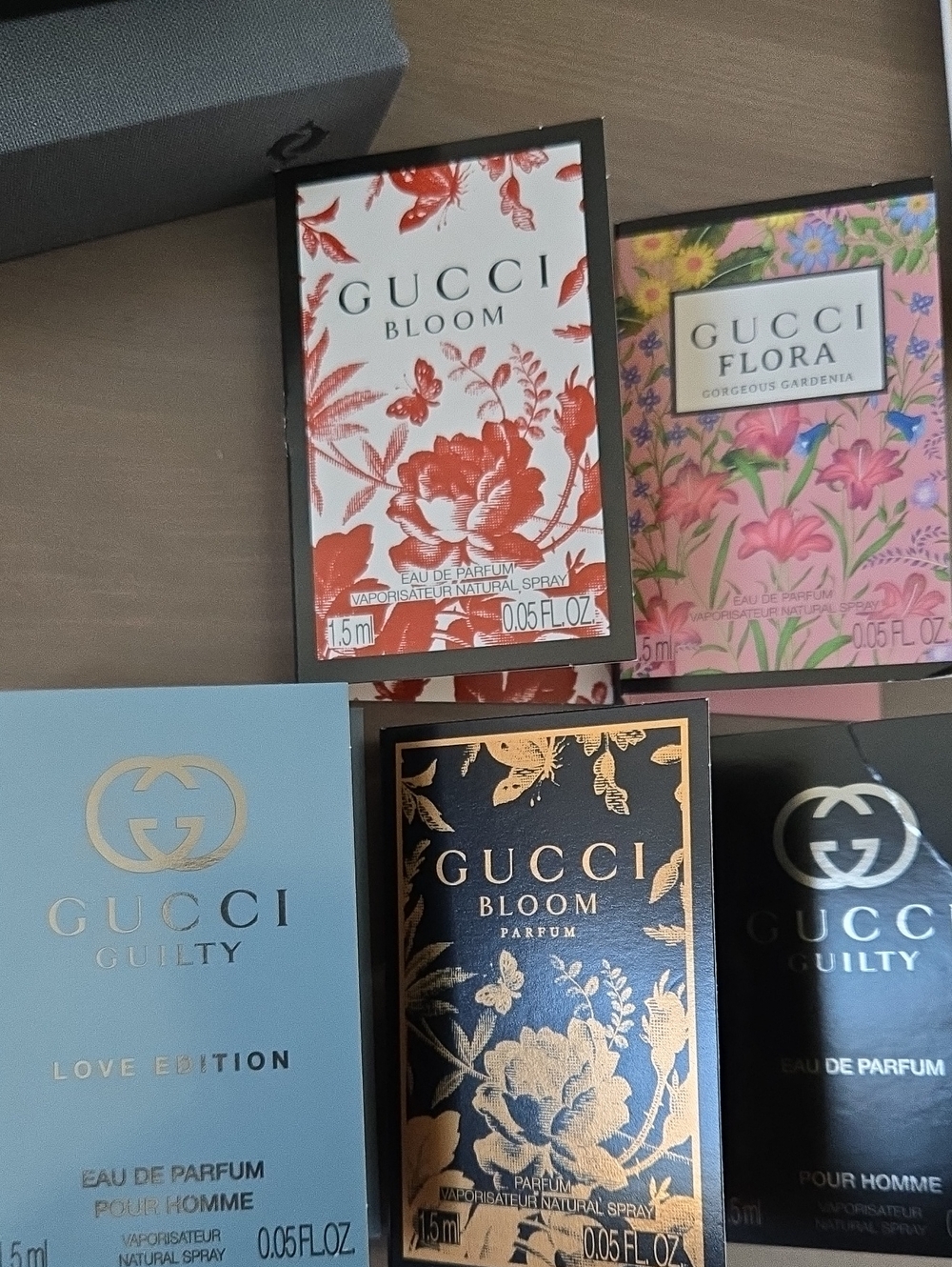 New Never Used Gucci Bloom, Gucci Flora, Gucci Guilty Collection Gucci set 5x
